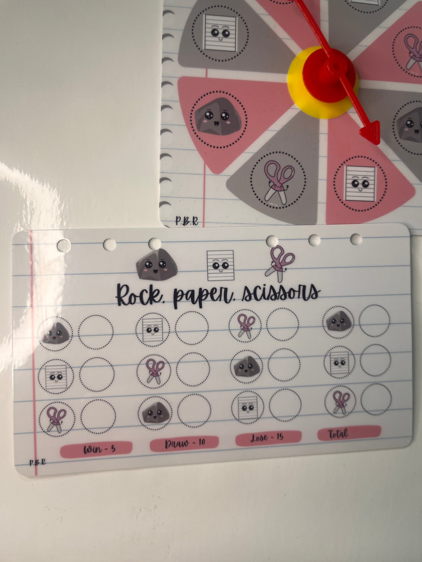 Rock, paper, scissors, draw spinner game