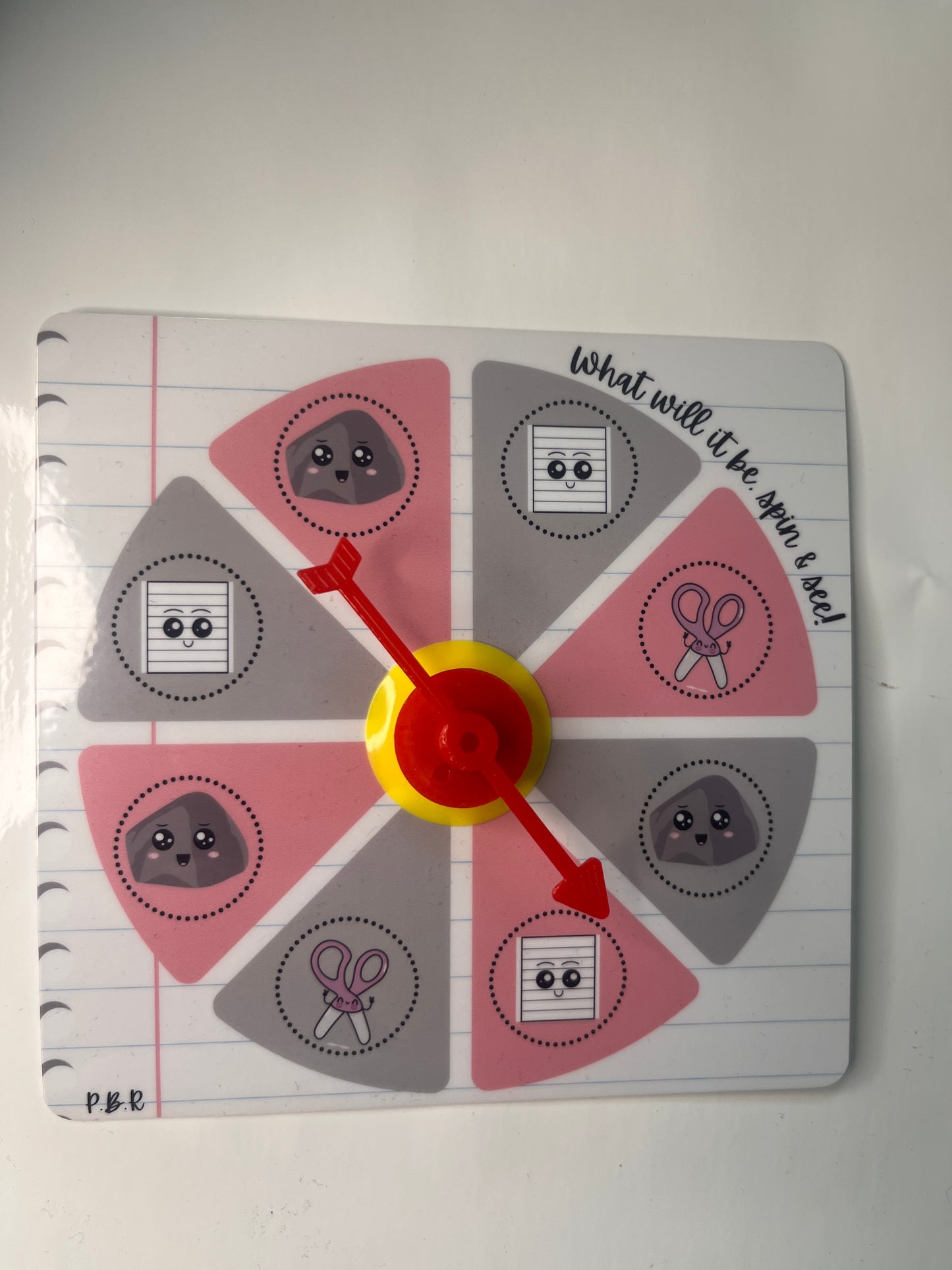 Rock, paper, scissors, draw spinner game