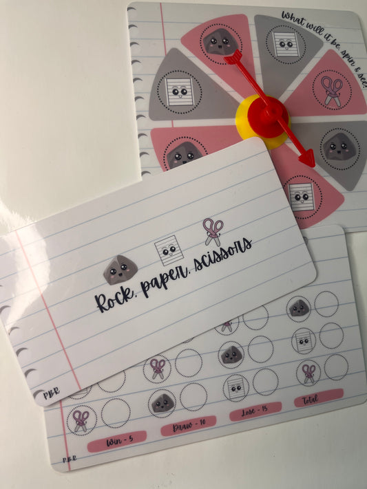 Rock, paper, scissors, draw spinner game