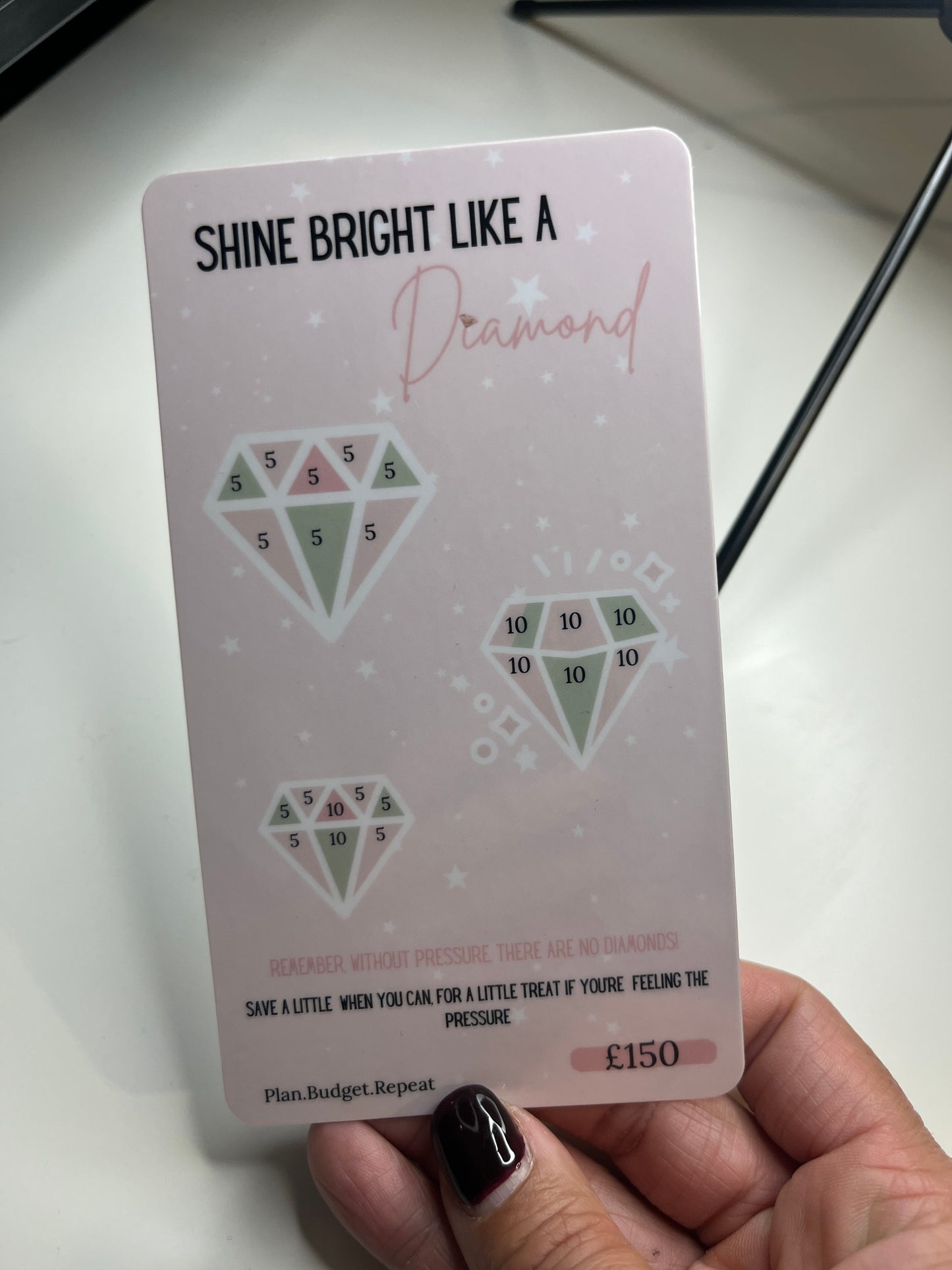 SHINE BRIGHT like a DIAMOND, savings challenge