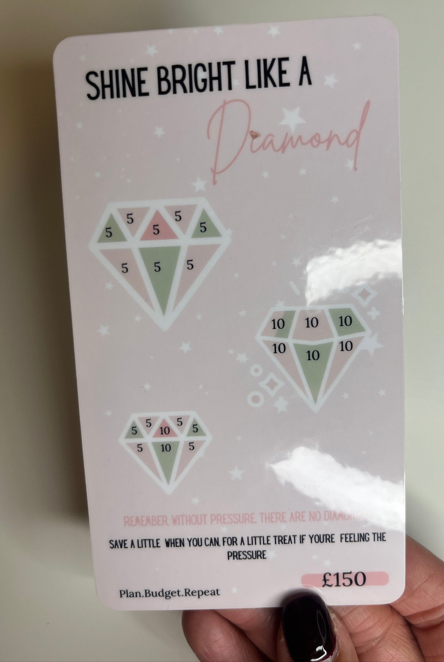 SHINE BRIGHT like a DIAMOND, savings challenge