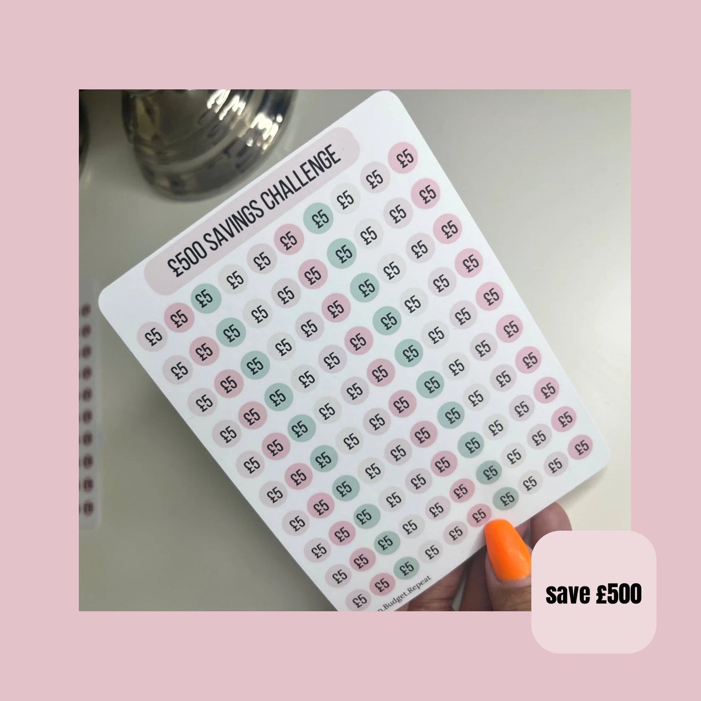 Money tin savings challenge, save your coins, save 100, 110, 300, 500, 1000, 1100