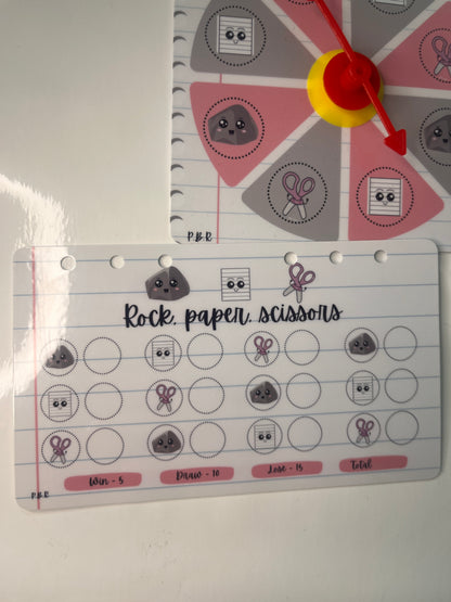 Rock, paper, scissors, draw spinner game