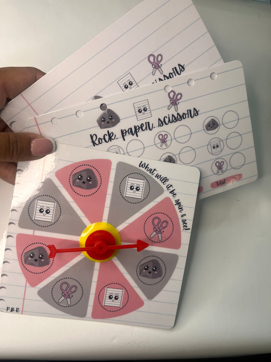Rock, paper, scissors, draw spinner game