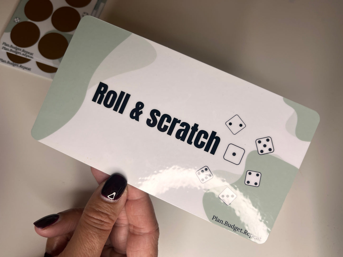 Roll & Scratch challenge, scratch off challenge