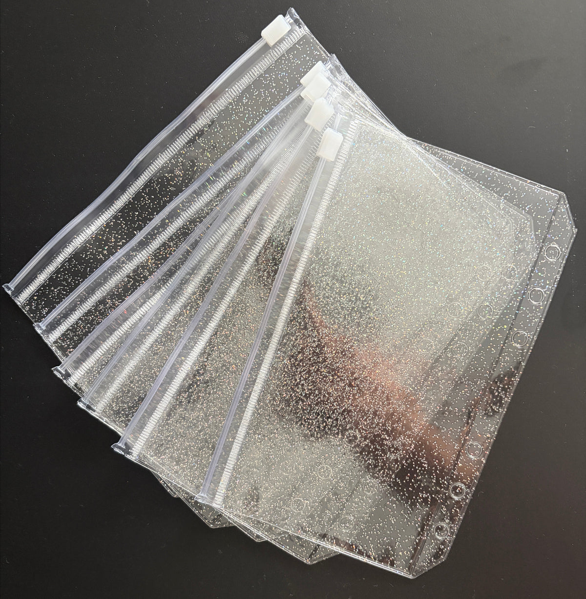 zip glitter envelopes