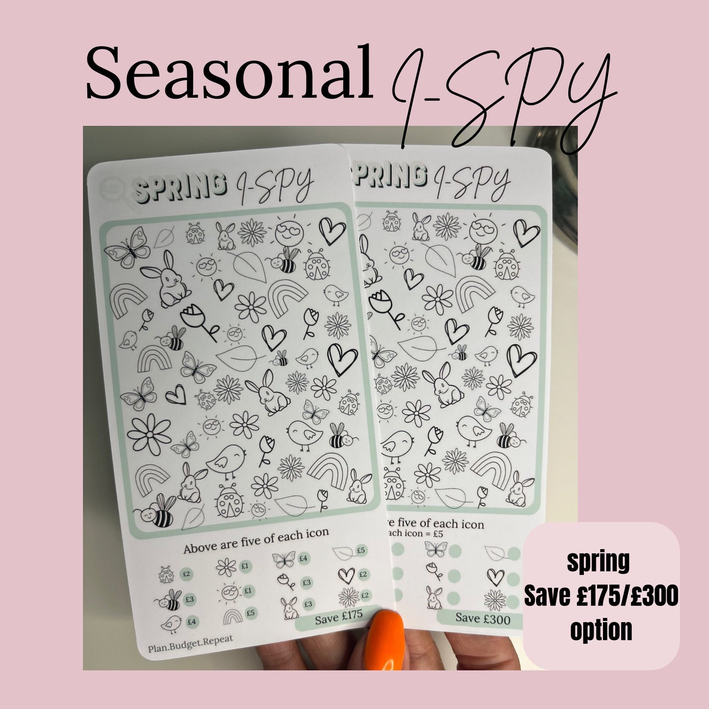 Season I-SPY Savings CHALLENGE, spring, summer, Autumn, winter