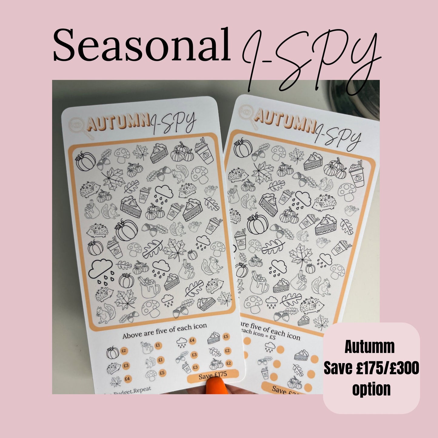 Season I-SPY Savings CHALLENGE, spring, summer, Autumn, winter