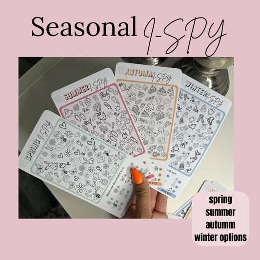 Season I-SPY Savings CHALLENGE, spring, summer, Autumn, winter