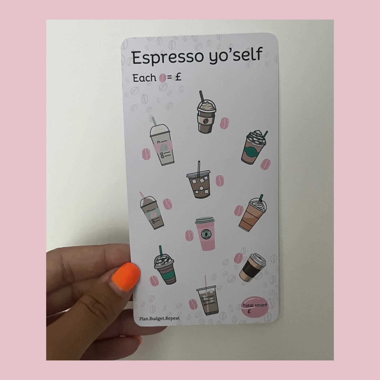 ESPRESSO YO’SELF, savings tracker