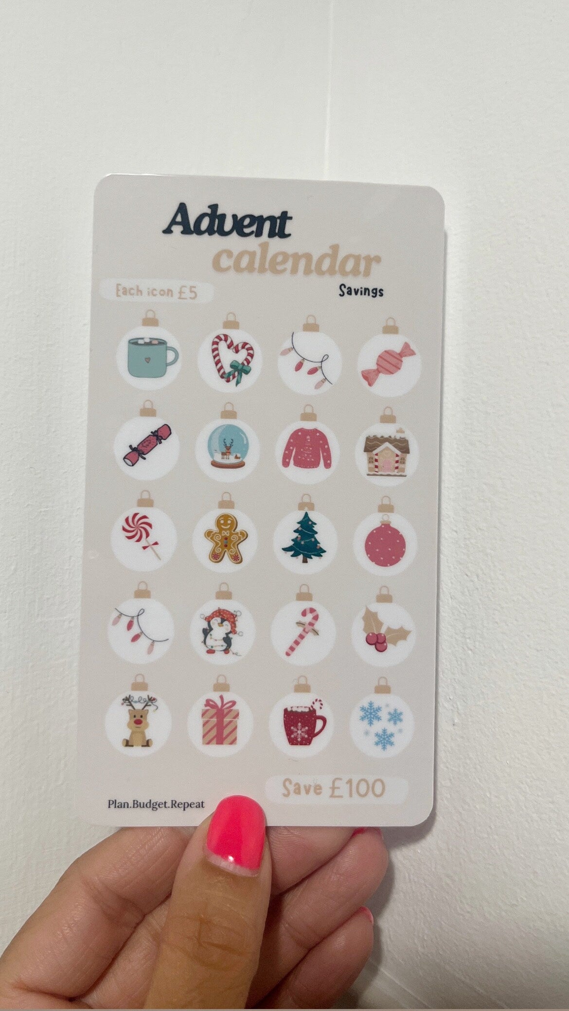 Advent calendar savings