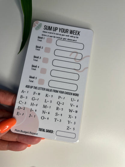 SUM UP your week savings challenge
