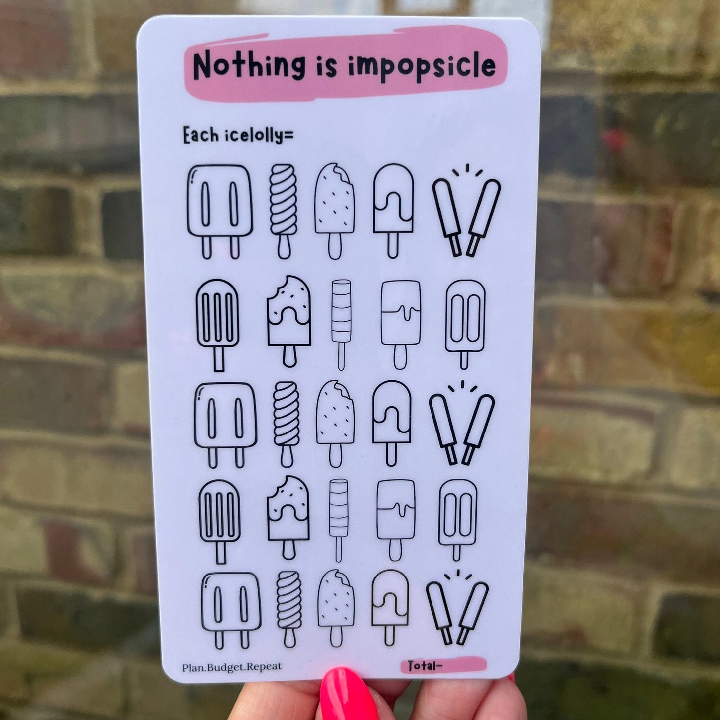 Nothing is impopsicle savings tracker