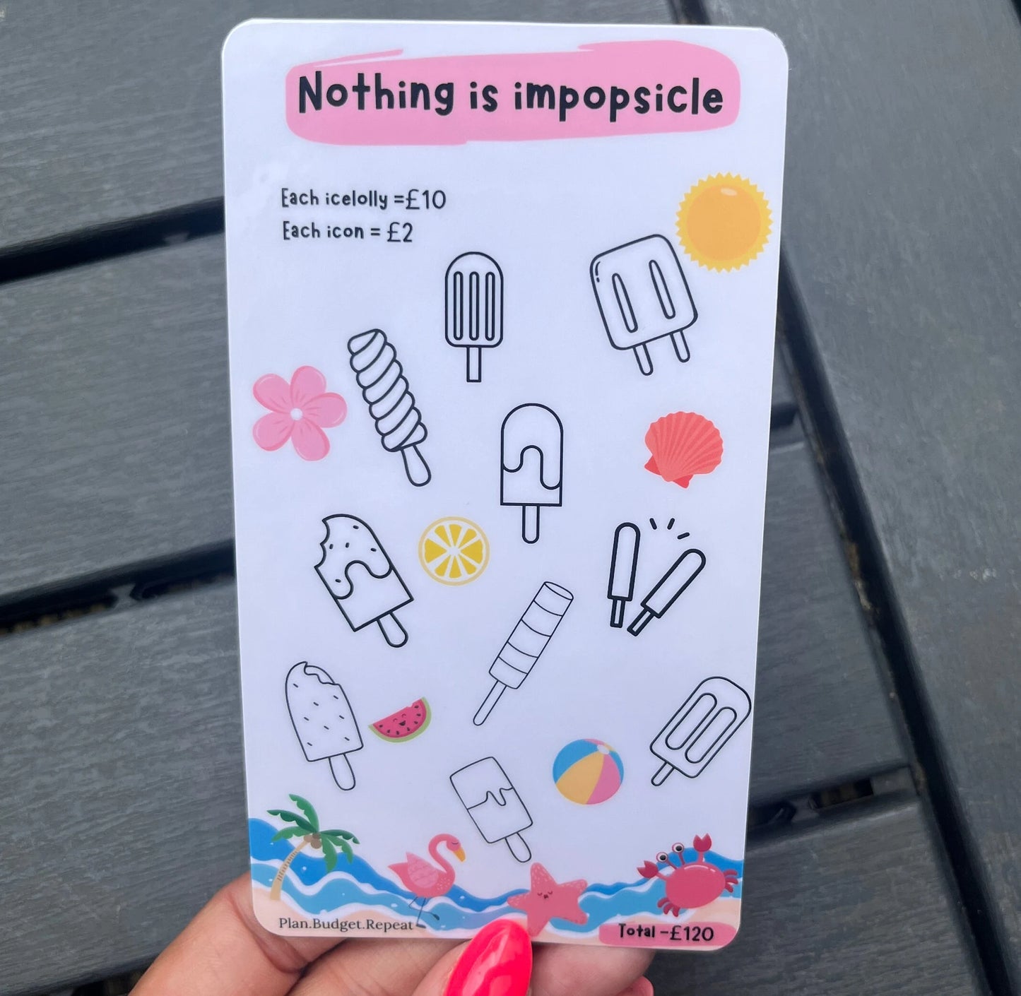 Nothing is impopsicle savings tracker