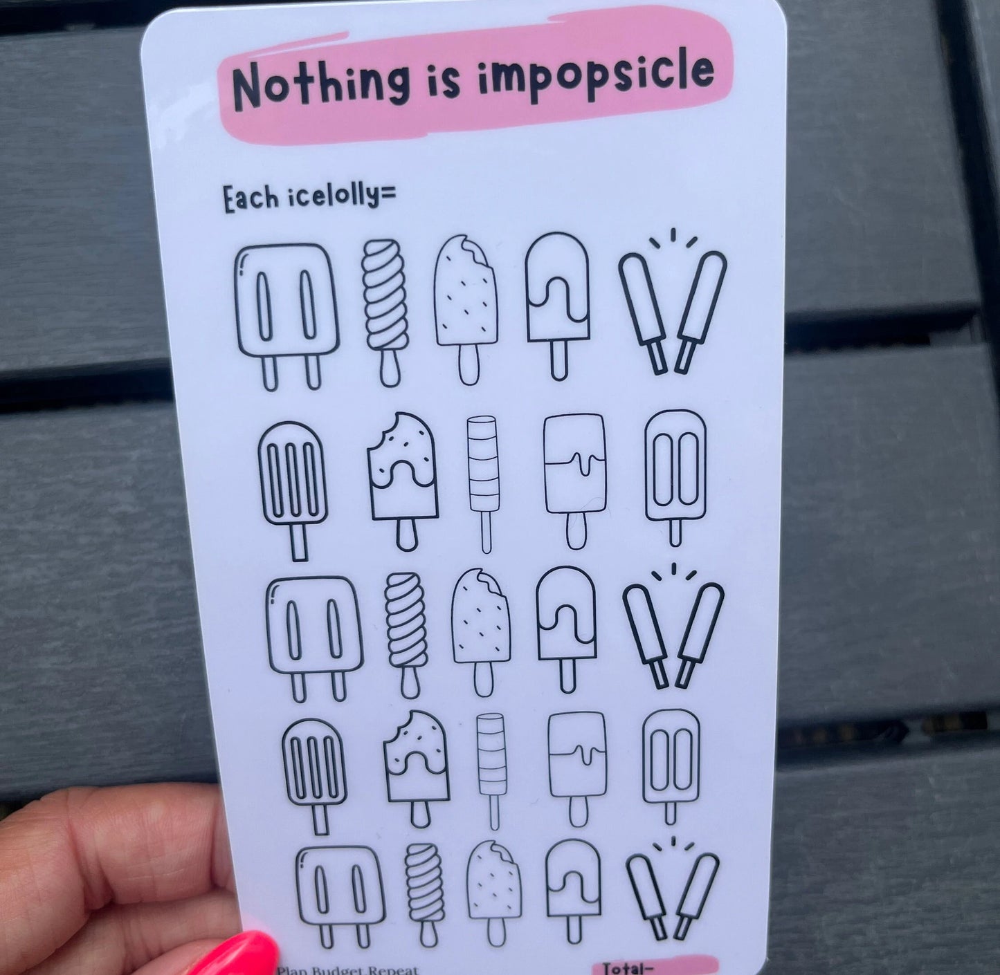 Nothing is impopsicle savings tracker